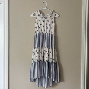 Pippa & Julie Pastourelle Waterfall Bohemian Flowy Colorblock Maxi Dress